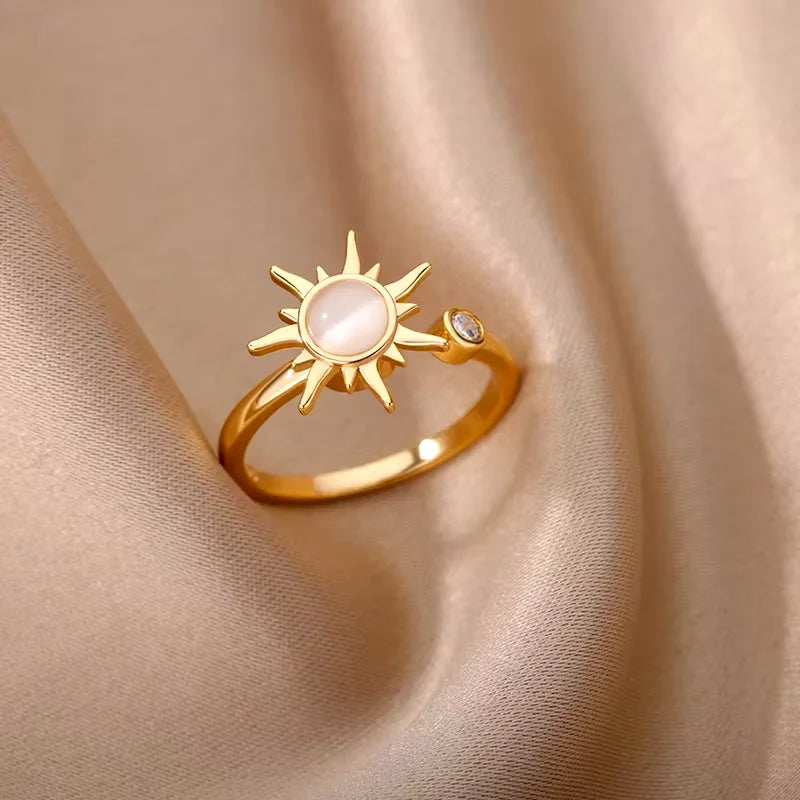 Solar Serenity Fidget Ring